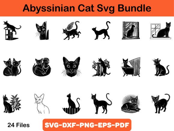 Abyssinian Cat SVG Bundle