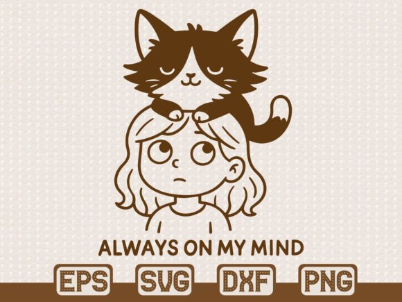 Always on My Mind Cat SVG