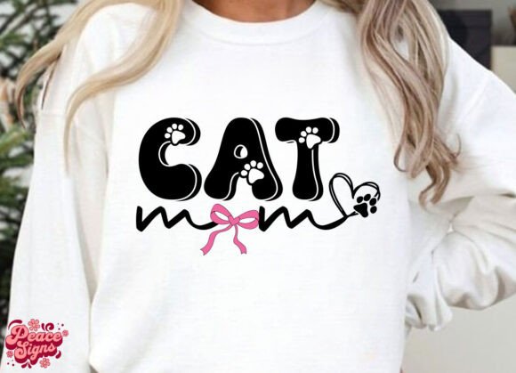 Cat Mom SVG PNG, Mom SVG PNG, Cat SVG PNG