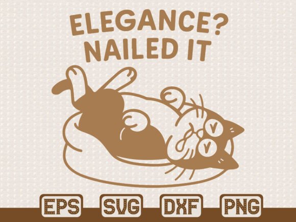 Cute Relaxing Cat SVG