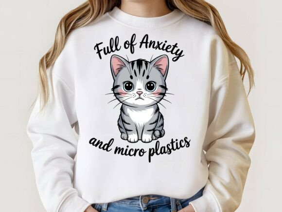 Full of Anxiety Kawaii Cat SVG