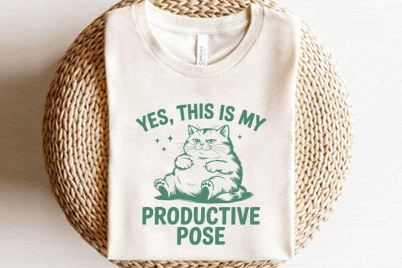 Funny Sarcastic Productive Cat SVG