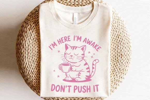 Funny Sarcastic Tired Cat SVG PNG Design