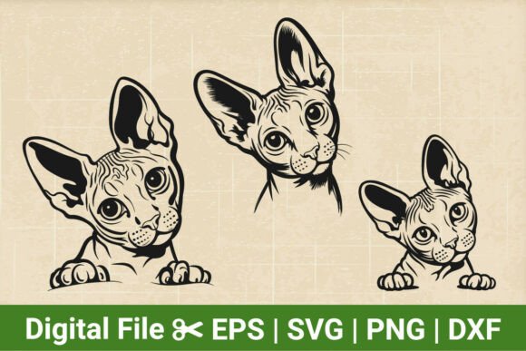 Ginger Cat Peeking Svg Bundle