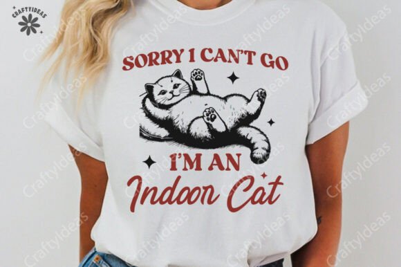 Indoor Cat SVG PNG Vintage Trendy Retro