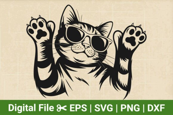 Peeking Cat SVG, Ginger Cat Peeking Svg