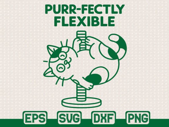 Purrfectly Flexible Cat SVG