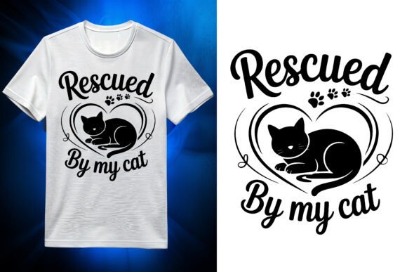 Rescued by My Cat SVG