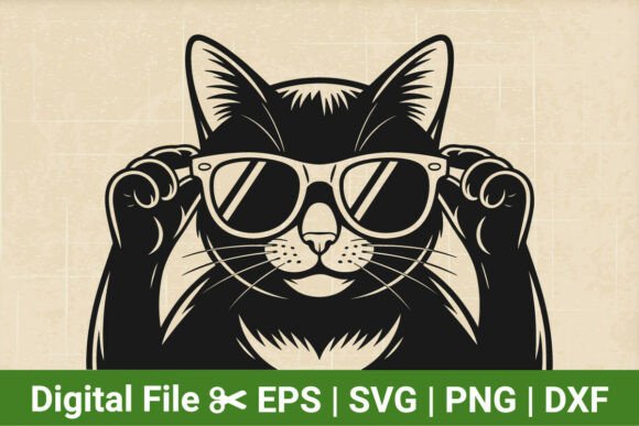 Sunglass Cat SVG for Cricut